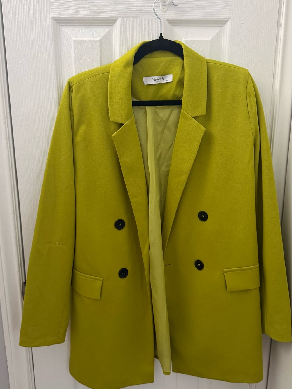 Pistachio green Bright Chartreuse Oversized Double-Breasted Blazer with pants